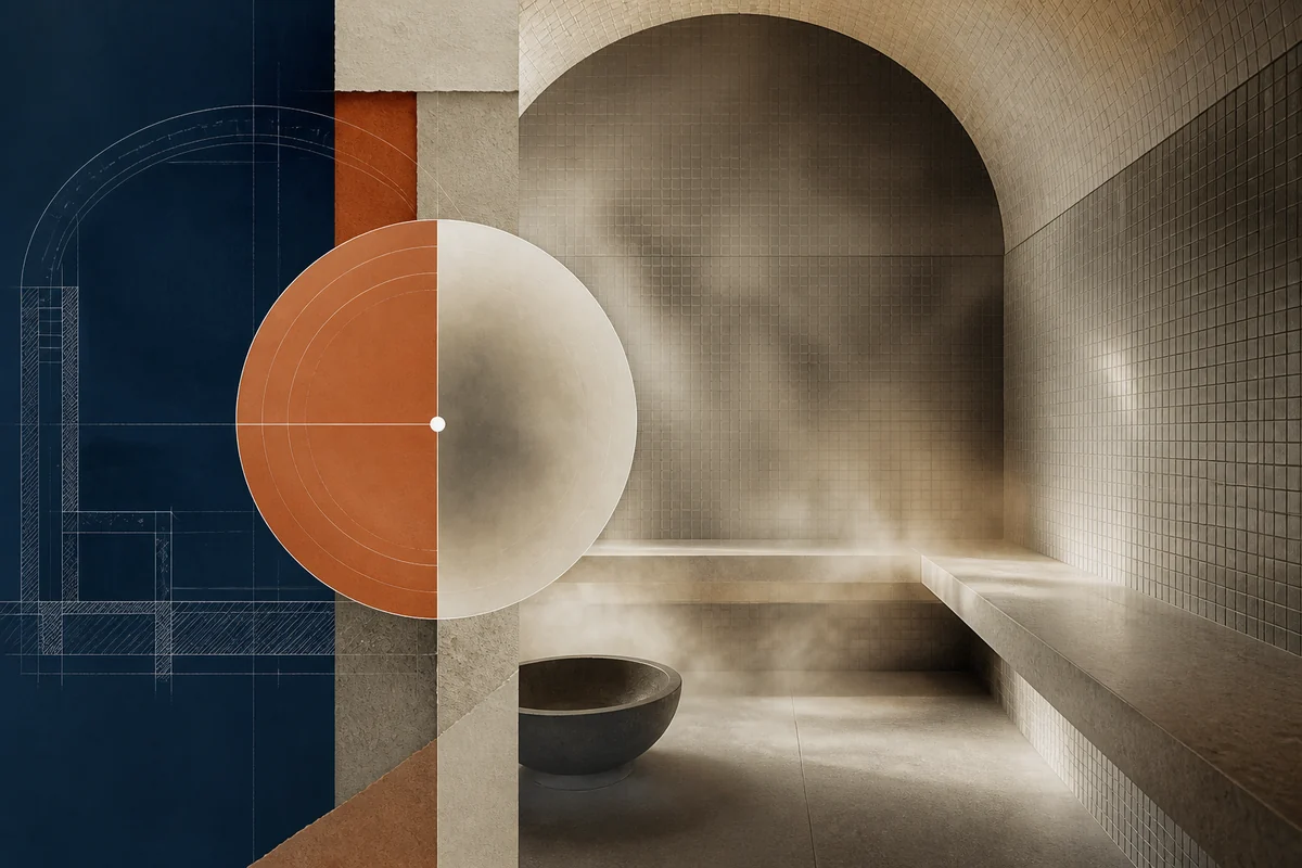 Intérieur de hammam rénové